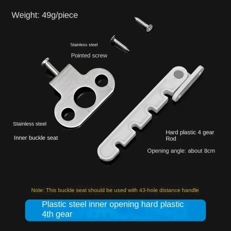 Description Picture 5 of itemSecurity Plastic Inner Window Limiter Fixing Position Wind Hook Hook Mild Steel Wind Brace Support Plugs Child Safety
