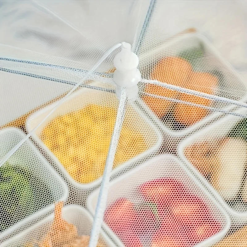 Description Picture 3 of item1pc Portable Mesh Food Covers Tent Umbrella Design for Outdoor Picnic BBQ Food Net Kitchen Gadgets