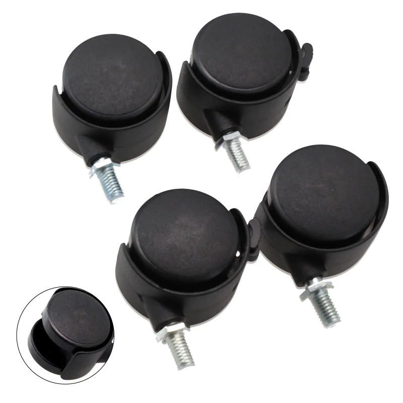 Description Picture 5 of item4Pcs Furniture Casters Wheel Plastic Swivel Castor Brake Wheel Replace Universal Wheel Roller For Trolley Chair Household Access