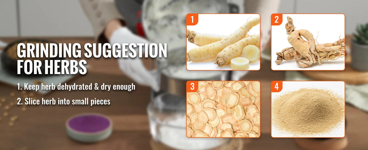 Description Picture 6 of itemVEVOR electric 2500g grain grinder, 3750W high-speed grinder, stainless steel swing grinder, used for grains, coffee, corn