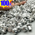 100-10pcs Aluminum Alloy Expansion Rivets Hammer Piercing Rivets Knock Type Small Tapping Screws Stainless Steel Fastener Tools