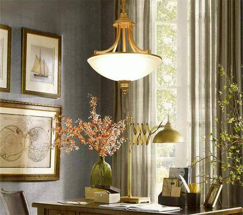 Description Picture 4 of itemAmerican Ceiling Chandelier Home Lamp Living Room Decor Dining Room Retro Led Ceiling Light Iron Chandelier Balcony Restaurant