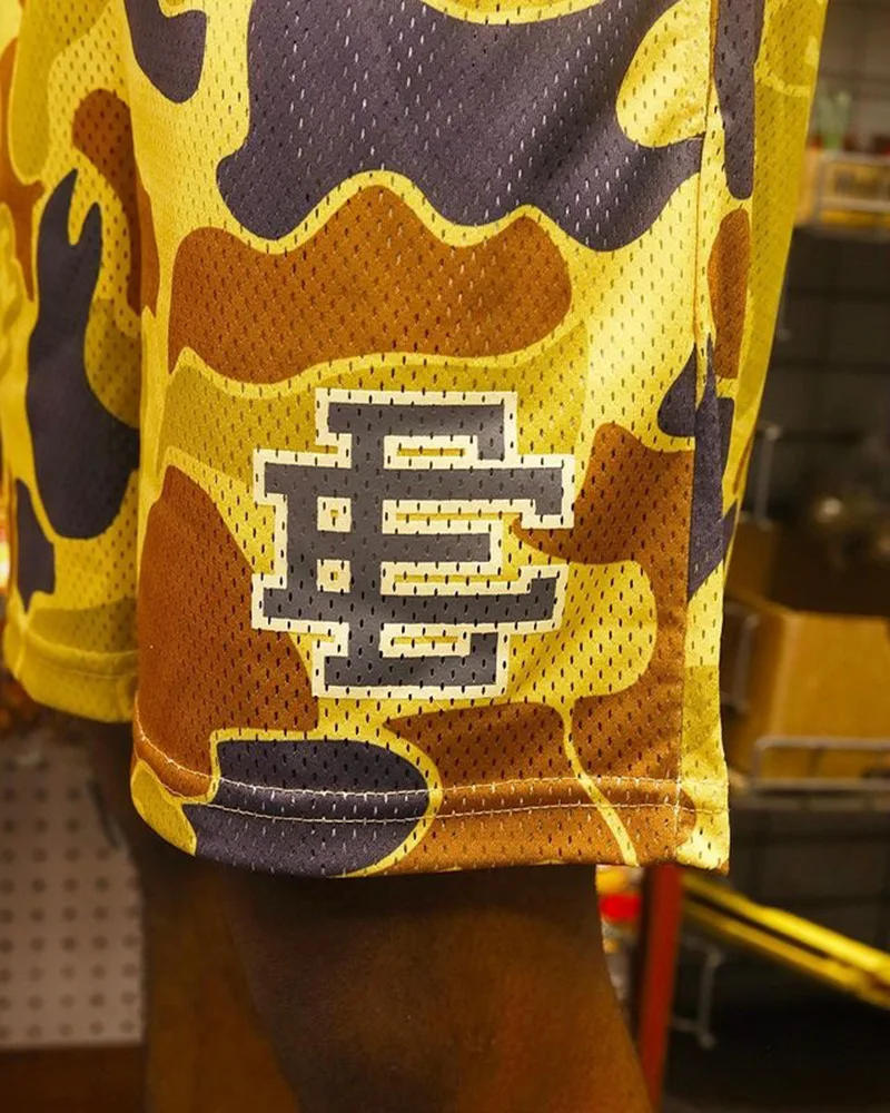 Description Picture 6 of itemEE NEW YORK CITY SKYLMen's Summer Mesh Print New Medium Pants Black Quarter Pants Casual American Basketball Shorts Outside Wear