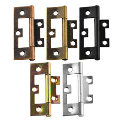 2Pcs 64*25mm Iron Flush Door Hinges Cabinet Cupboard Furniture Hardware Vintage Wooden Box Spring Decorative Butt Hinge W/Screws