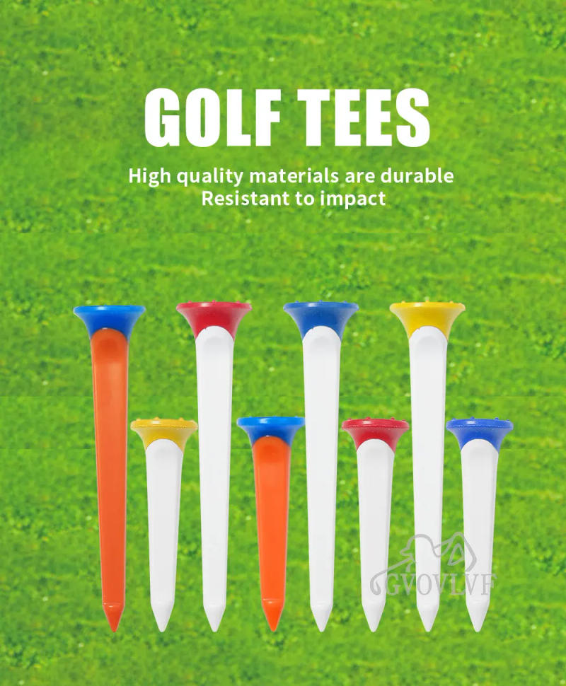 Description Picture 2 of item15pcs/pack Golf Tees Durable Plastic Golf Tees Designed to Enhance Golf Shot Distance Random Color Mixing Golf Accessories