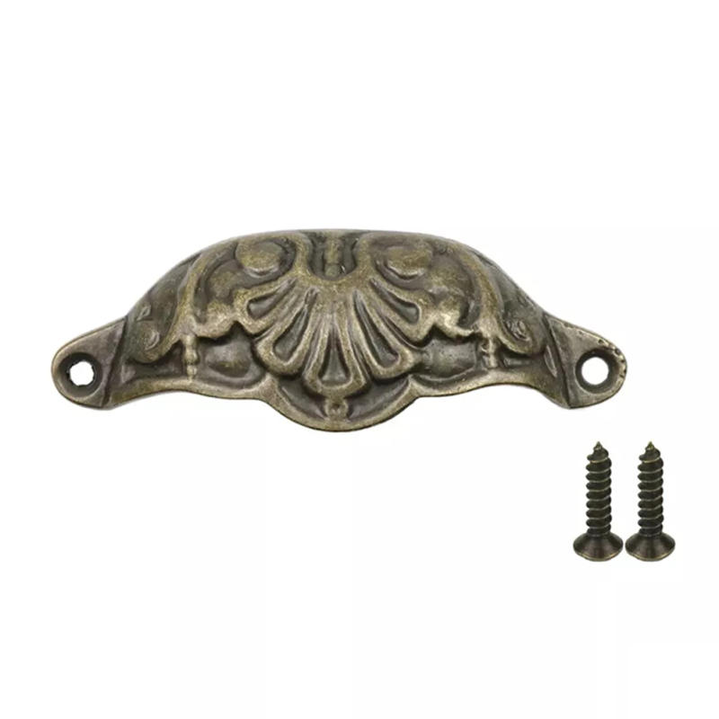 Description Picture 4 of item10pcs Door Handle Cup Puller Shell Shape Handle Pull Knobs With Mounting Screws For Cabinet Box Knobs For Home Decoration