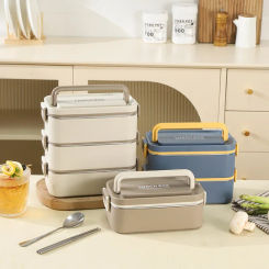 304 stainless steel lunch box multi layer portable Sealed lunch box Large capacity student microwave oven bento food containers