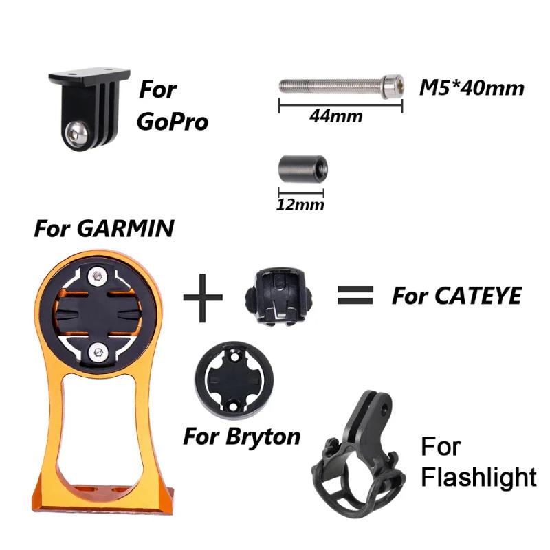 Description Picture 4 of itemZTTO Univeral Bicycle Computer Camera Holder Stopwatch GPS Holder Handlebar Extension CNC mount For GARMIN Bryton CATEYE GoPro