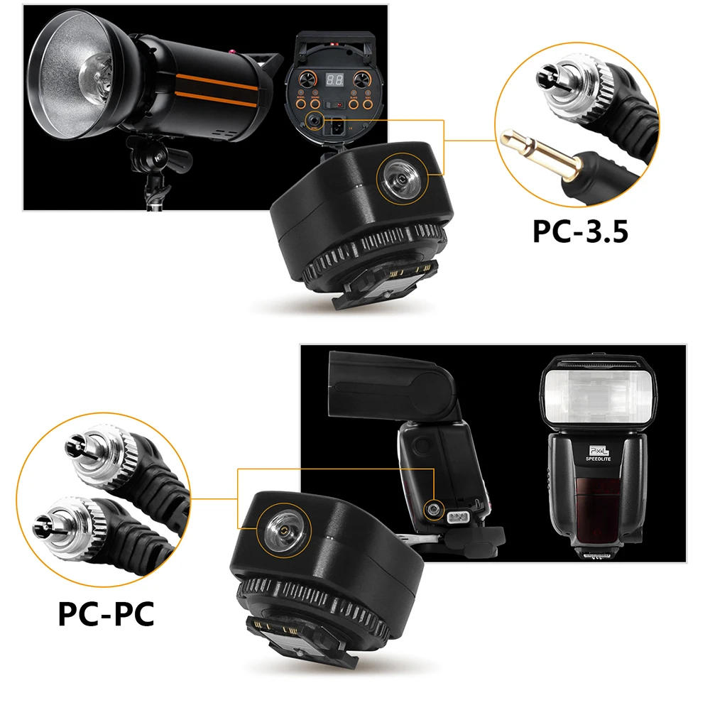 Description Picture 5 of itemPixel TF-334 Hot Shoe Adapter For Converting Sony Mi A7 A7S A7SII A7R A7RII A7II Camera To Canon Nikon Yongnuo Flash Accessories