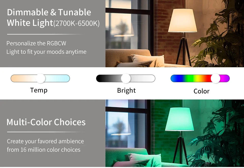 Description Picture 4 of itemAC 220V Tuya Smart Bluetooth LED Light Bulbs 9W 15W 18W Timer Dimmable APP Control LED Bulb Lampada For Home Bedroom Decoration