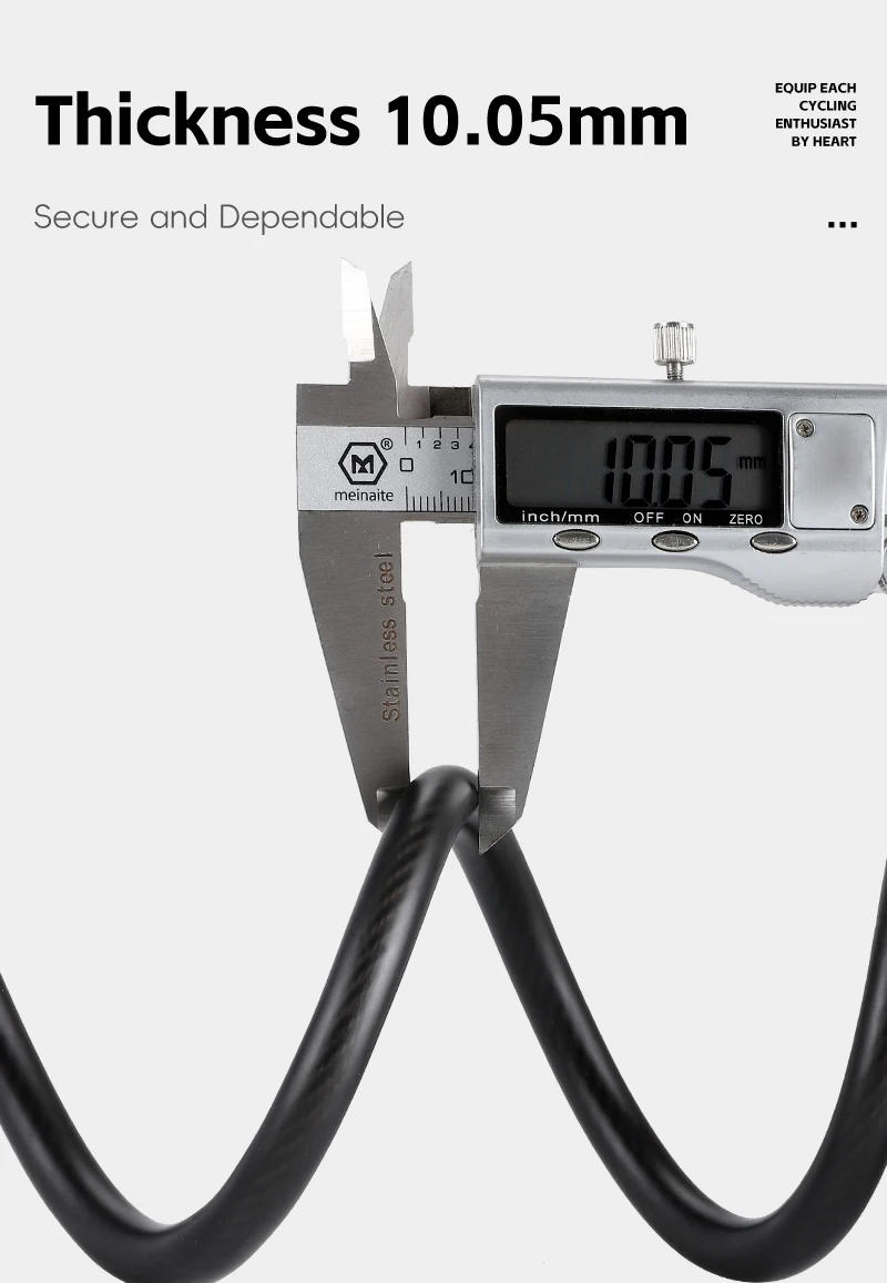 Description Picture 6 of itemBicycle Steel Cable Lock  High Strength Anti-Theft Lock Scooter E-Bike Waterproof Safety Lock Bike Accessories