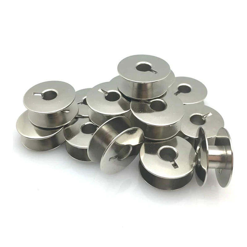 Description Picture 3 of item5/20pcs Sewing Machine Metal Bobbins Industrial Sewing Machine Parts High Hardness Flat Car Iron Bobbin Shuttle Craft Sew