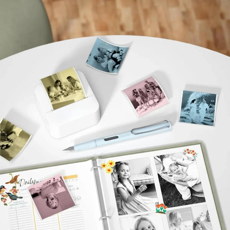 Description Picture 4 of item57x30mm Thermal Paper Self-Adhesive Sticker Paper for Mini Thermal Pocket Printer colorful 3 Rolls for Texts Notes Journal Photo