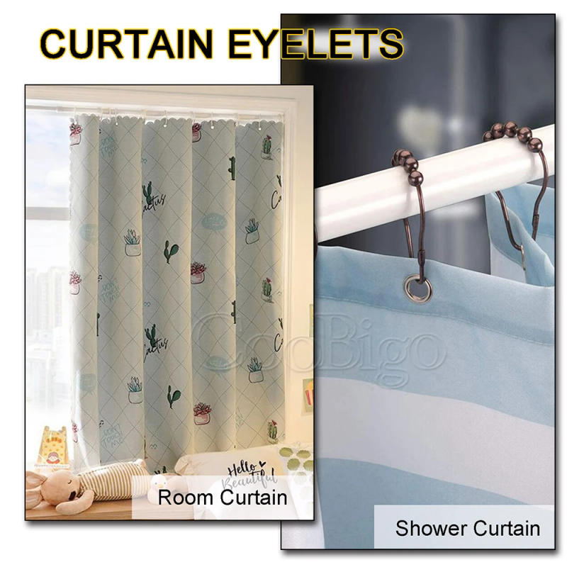 Description Picture 6 of item100sets Silver Metal Eyelets and Eyelet Punch Die Tool Set for Leathercraft Clothing Shoes Belt Bag Grommet Banner 2mm-17mm