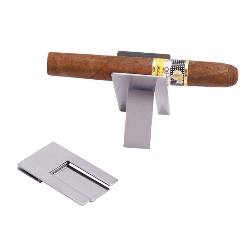 Description Picture 3 of itemStainless Steel Cigar Holder Foldable Stand Cigarette Rack Display Bracket Rack Smoking Tobacco Utensil Accessories For Cigars