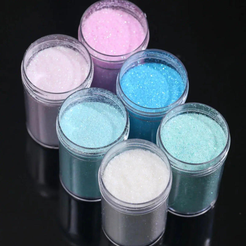 Description Picture 2 of item6Bottles Iridescent  Fine Glitter Series Powder Resin Supplies Glitters (10g) Flake Crafts Sequins Epoxy Chips Flakes for Tumble