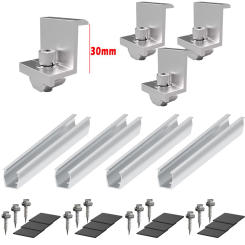 Solar Panel Module Aluminum Bracket Rail Fastening Rail Trapezoidal Roof Mount Solar Profile 30mm 35mm Solar System Accessories