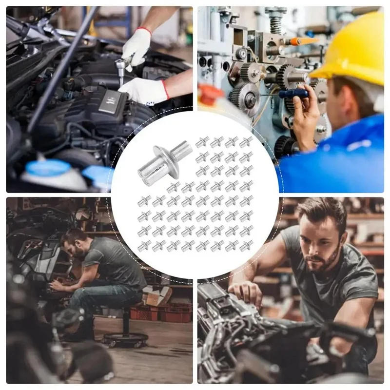 Description Picture 6 of item100PCS Aluminum Alloy Drive Rivets Kit Hammer Drive Expansion Aluminum Nail Head Piercing Rivet Set Gypsum Board Expansion Nails