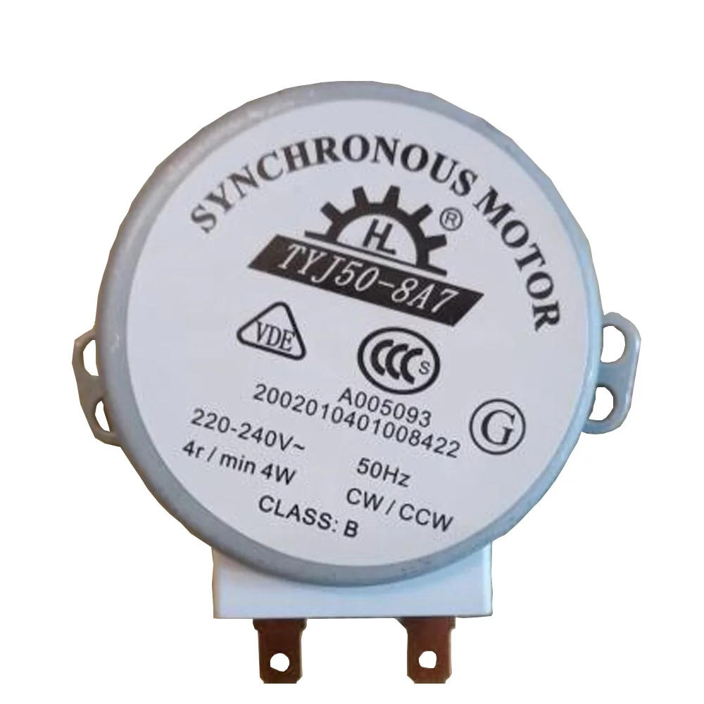 Description Picture 4 of item4pcs/ Microwave Oven Tray Motor 220-240V 4W 50Hz CW/CCW Microwave Turntable Synchronous Motor for Air Blower TYJ50-8A7 49TYZ-A2