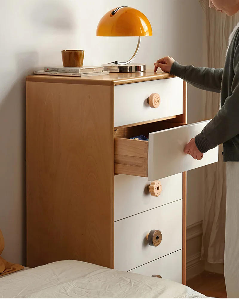 Description Picture 3 of itemDrawer Knobs Wooden Dresser Pulls White Kitchen Cabinet Knob Round Wardrobe Door Handle Modern Closet Knob Hardware