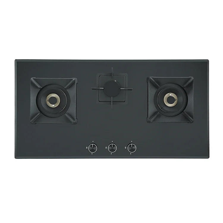 Description Picture 3 of itemGas StoveBuilt-in 3 Burners Tempered Glass Gas Stove Built-in Gas Hob