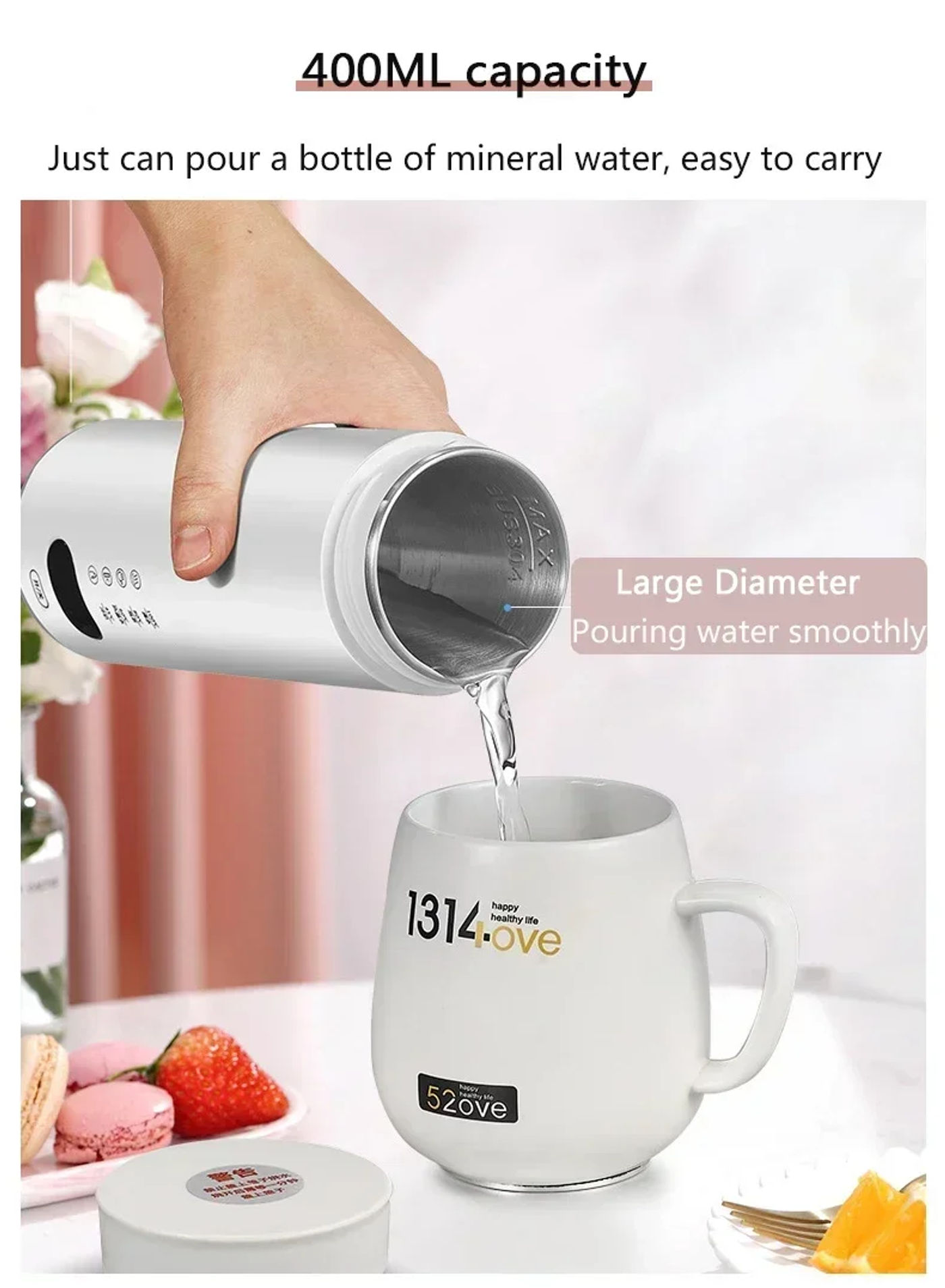 Description Picture 4 of item400ML electric water cup intelligent boiling cup electric cup multifunctional health cup portable boiling electric kettle