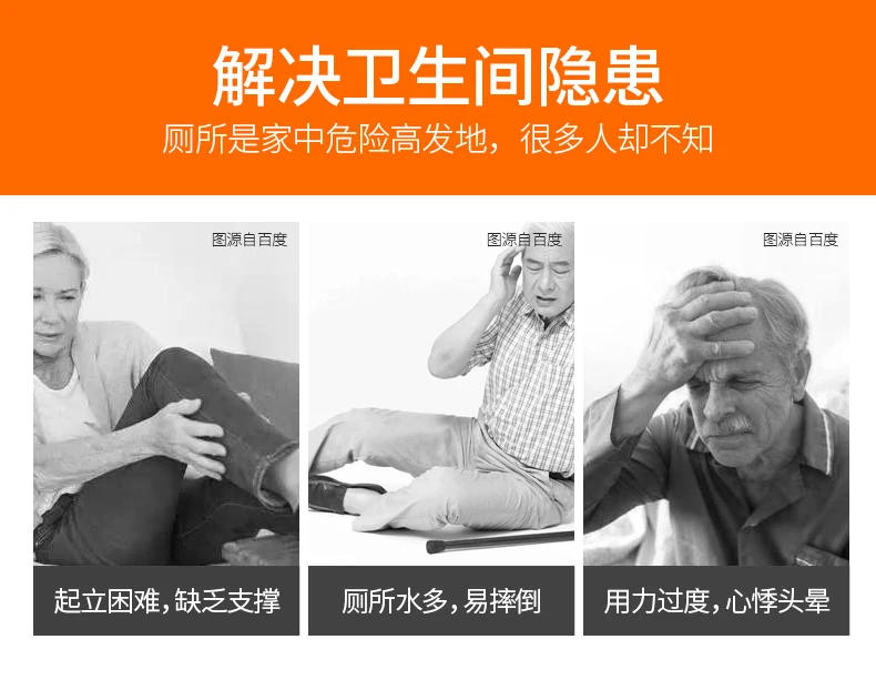 Description Picture 6 of itemShower Handle Replacement Non Slip Safety Handrail Folding Bathroom Suporte Banheiro Disability Equipment EB50FS