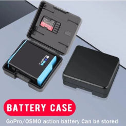 1/2pcs Protective Storage Battery Box Plastic Case Cover Camera Accessories for Gopro Hero 12 11 10 9 attery Mount Bag