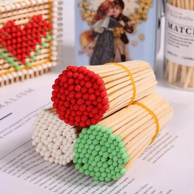 Description Picture 3 of item80pcs Various Size Colorful Match-Head Safety Lighting Life Tool Matches for Birthday Candles Cigar & Creative Aromatherafy Gift