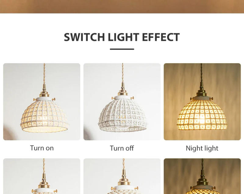 Description Picture 3 of itemNordic Ceramics Pendant Light festival pendant lamp coffee vintage Loft pendant home lighting fixtures ceramics