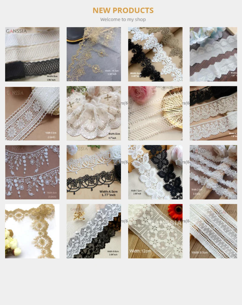 Description Picture 2 of item1yard Width:5cm (2.00") Classical Court Water Dripping Water Soluble Lace Trims for Garment Sewing Accessories (ss-1006)
