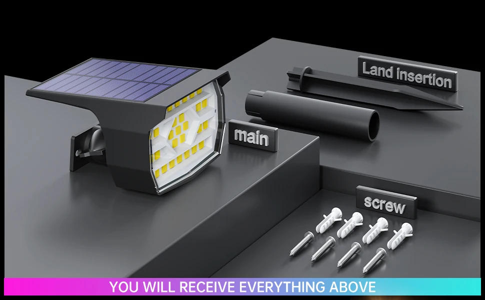 Description Picture 5 of itemSwiatla 29LED RGB Solar Spotlight 7 Color Changing Christmas Decor Outdoor Landscape Lights IP67 Waterproof for Garden Patio