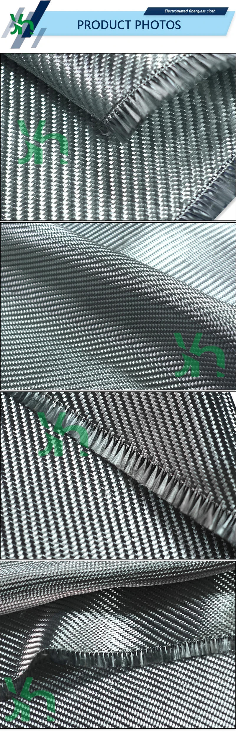 Description Picture 2 of itemSoft Silver Aluminized Fiberglass Fabric Double Side Coated 3Ｋ280gsm silver carbon fiber