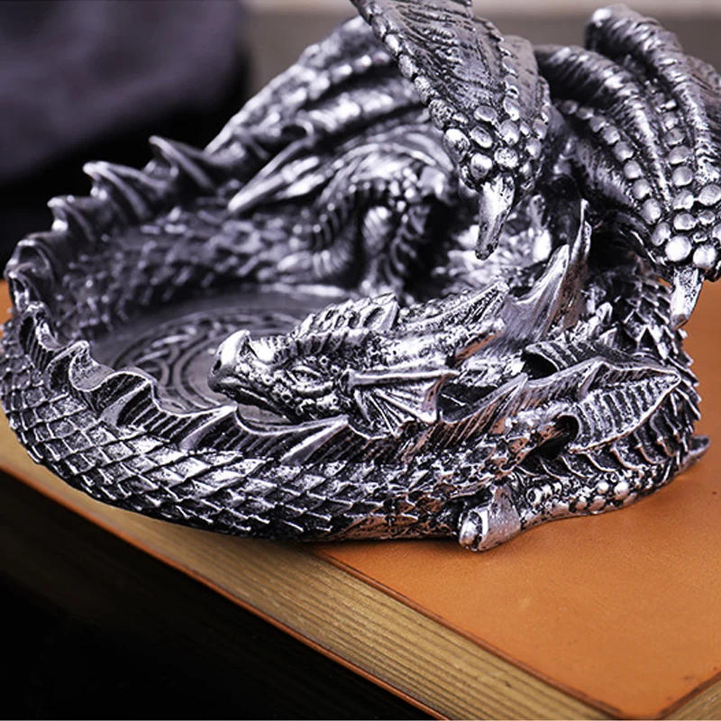 Description Picture 5 of itemDragon Ashtray Ash Tray Creative Cigarette Smoking Ashtray Ash Plate Home Office Desktop Decor Ashtray Ornamental Craft Ashtray