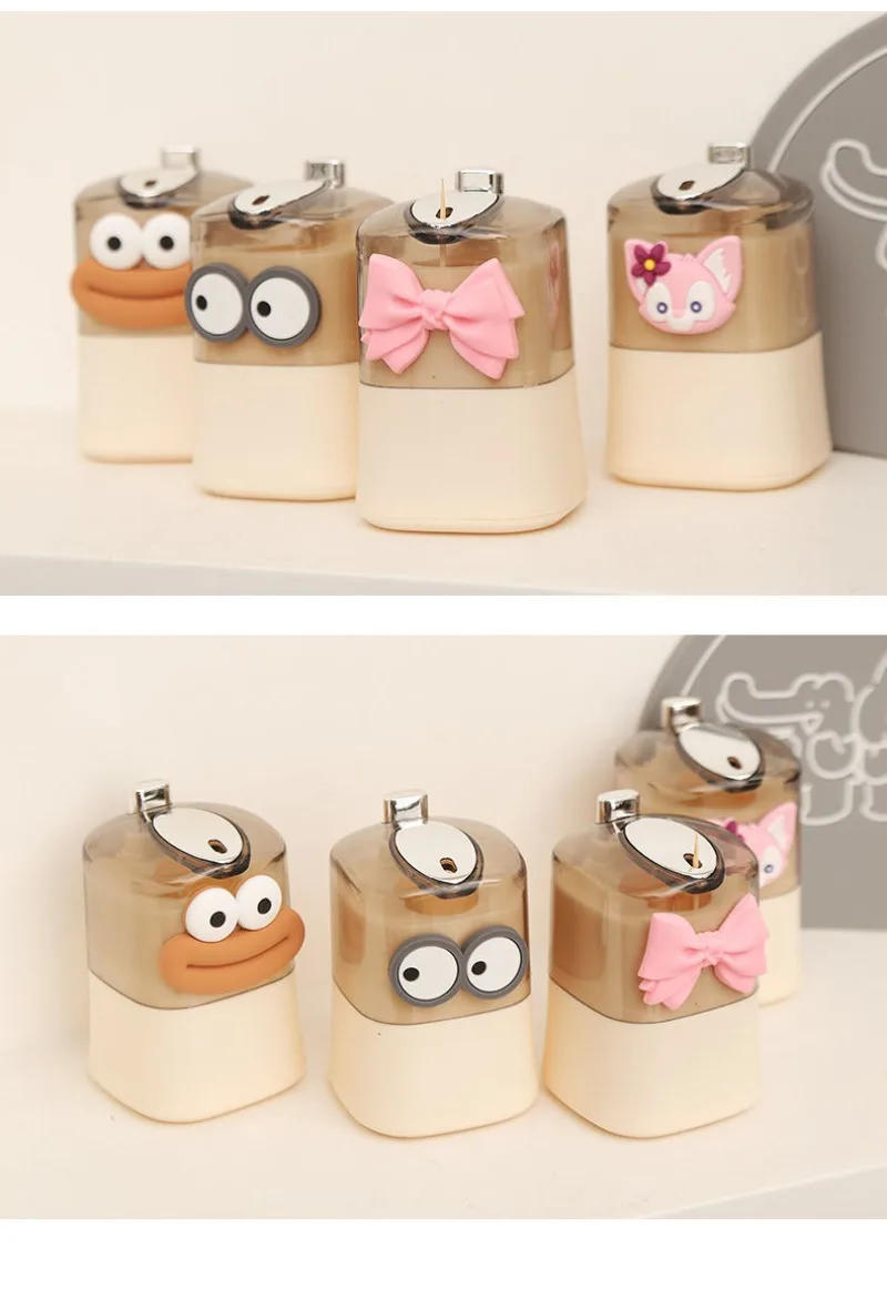 Description Picture 5 of itemAuto Pop-Up Plastic Toothpick Holder Cute Cartoon Animal Toothpick Storage Box Automatic Toothpick Container Dispenser
