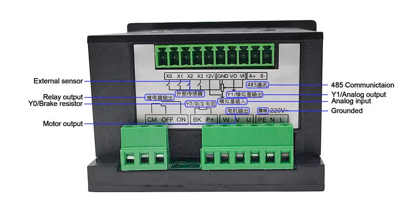 Description Picture 6 of item1.5KW MCU Frequency Converter Electric Inverter RS485 Add Motor Driver 750 400W 220V Single Phase Input 220V Three-Phase Output