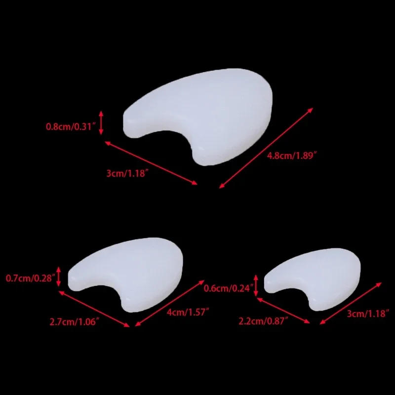 Description Picture 5 of item발톱무좀 Foot Care Tool Silicone Gel Toe Wedge Separators Polymer Pad Foot Protector Spacers Cushion Toenail Relaxation Treatment