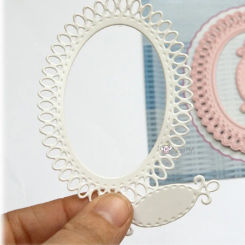 Mmao Crafts Metal Steel Cutting Dies New 2Pcs Lace oval plate Stencil For DIY Scrapbooking Paper/photo Cards Embossing Dies