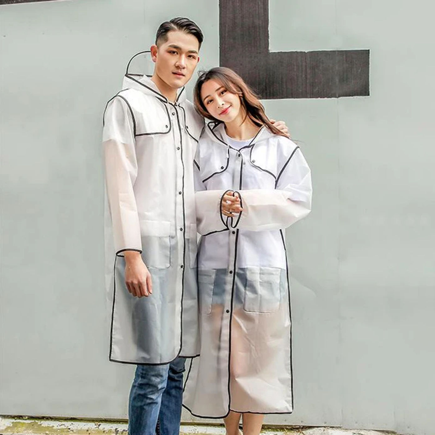 Description Picture 6 of itemMotorcycle Raincoat Waterproof Overalls Fashionable Tourist Raincoat Rain Clothes Backpack Camping Rain Gear