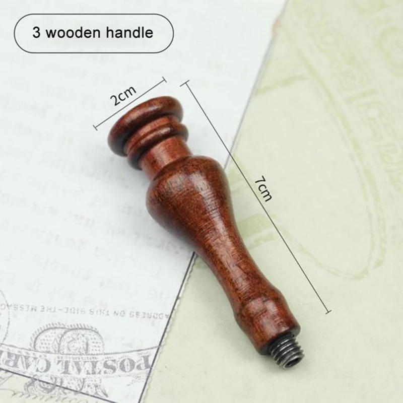 Description Picture 4 of itemNew Replacement DIY Sealing Wax Crafts Accessories Supplies Vintage Sealing Wax Stamp Handle Detachable Stamp Head Wooden Handle