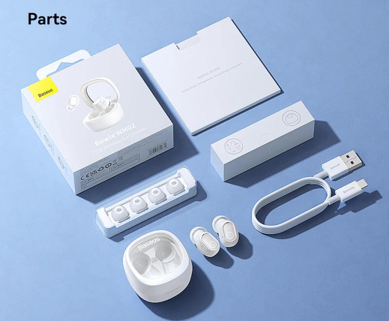 Description Picture 6 of itemBaseus WM02 Wireless Earphones TWS Bluetooth 5.3 Headphones, Mini and compact Comfortable wear, 25 hours Long Battery Life