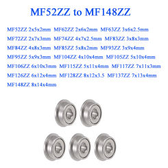 5pcs MF52ZZ MF62ZZ MF63ZZ MF74ZZ MF83ZZ MF84ZZ MF95 To MF148ZZ Miniature Flange Bearing Thin Wall Metal Shielded Flanged Bearing