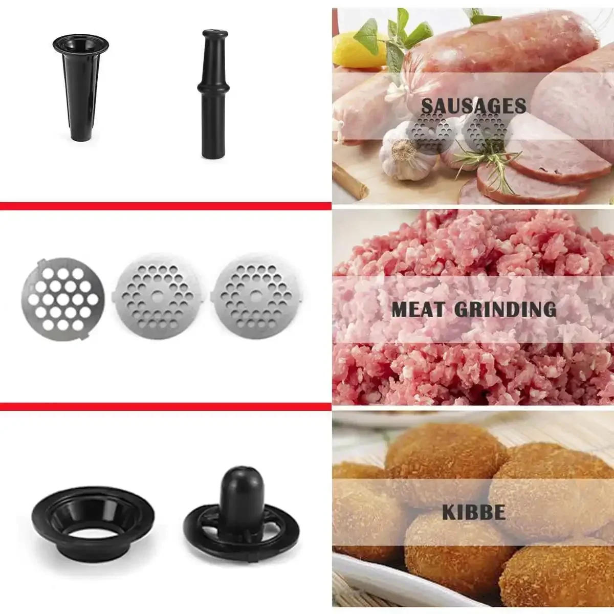 Description Picture 4 of itemElectric Meat Grinder, Heavy Duty Meat Mincer, Sausage Stuffer Maker,Stainless Steel Cutting Blade 3200W Food Grinder Mixers