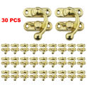 30 PCS Wooden Box Padlock Vintage Decoration Hasp Hook Lock With Screws For Mini Jewelry Case Home Furniture DIY Decor