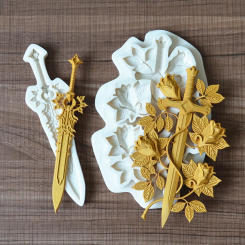Silicone Mold Flower Sword Kitchen Baking Tools For DIY Cake Pastry Chocolate Dessert Lace Decoration Supplies Fondant Moulds
