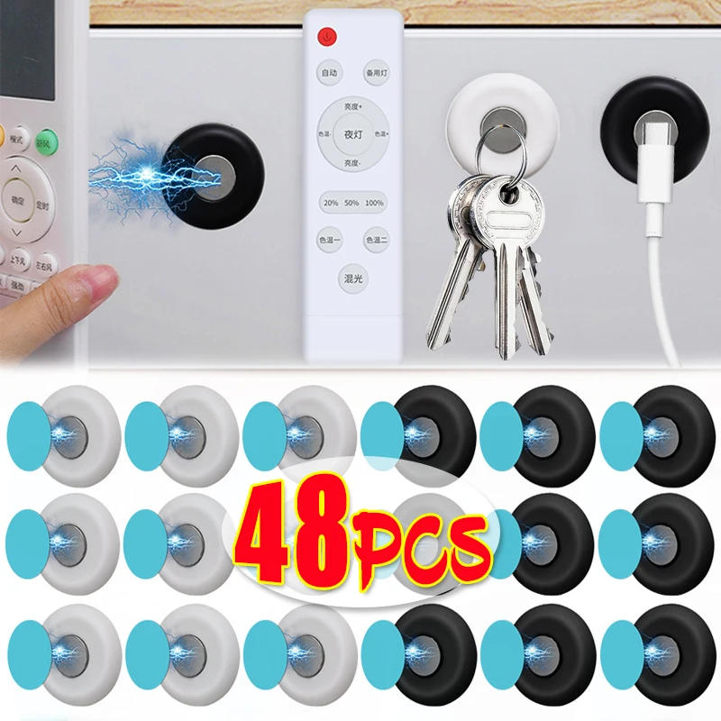 Description Picture 3 of itemNew Strong Magnetic Hooks For Remote Control Wall-mounted Invisible Magnet Holder Anti-Lost Fridge Sticker Home Office Organizer