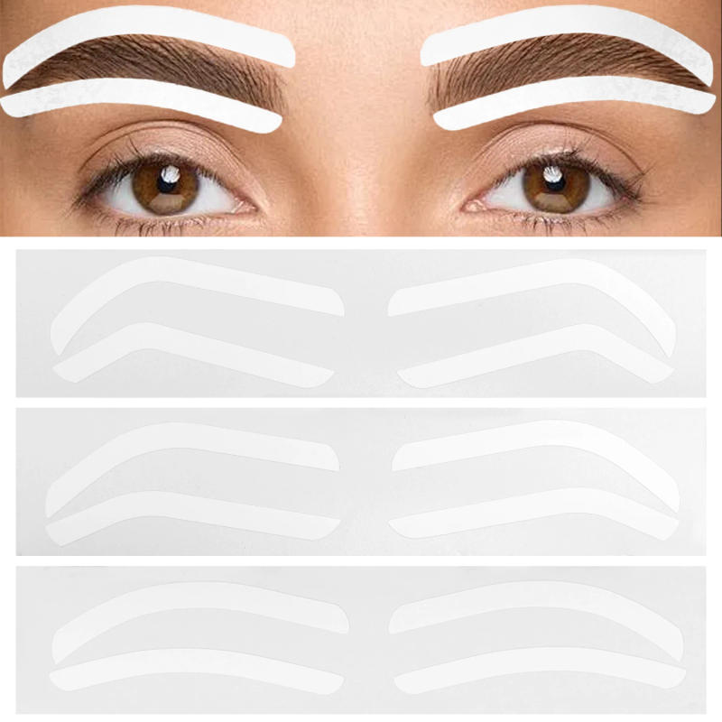 Description Picture 5 of item10pcs Disposable Eyebrow Design Stencil Stickers Eyebrow Tattoo Tint Airbrush Auxiliary Sticker for Brows Shaping Brows Template