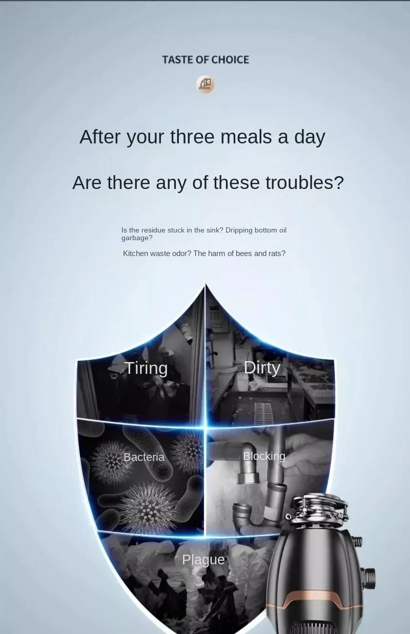 Description Picture 2 of itemGerman imported kitchen waste disposer household kitchen sewer food sink vegetable basin kitchen crusher