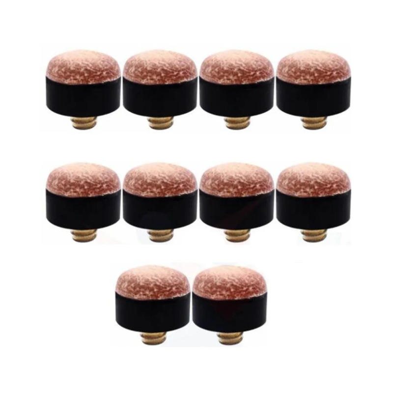 Description Picture 4 of item5/10Pcs Screw In Cue Tips Snooker Pool Billards Tip Head Parts Economic Pool Table Club Snooker Pool Cue Accessories Red Leather