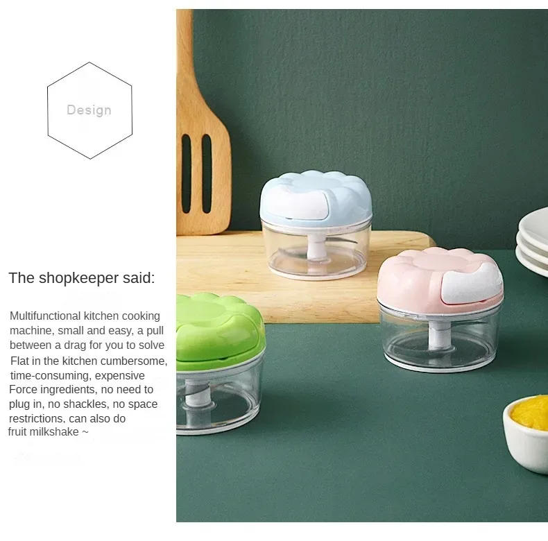 Description Picture 5 of itemMini Food Garlic Vegetable Grinder Chopper Mincer Crusher Press Portable Kitchen Gadget Multifunctional Onion Vegetable Machine